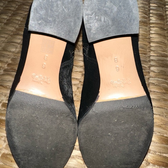 Coach Black Mohair Ankle Boots, Size 6 - Picture 6 of 13